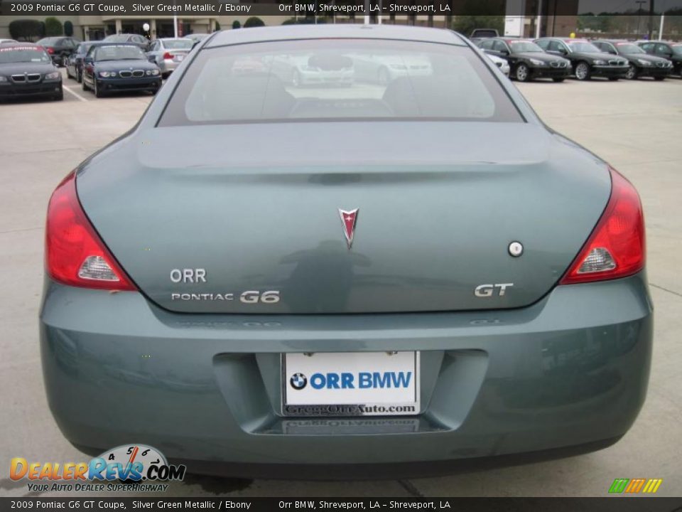 2009 Pontiac G6 GT Coupe Silver Green Metallic / Ebony Photo #6