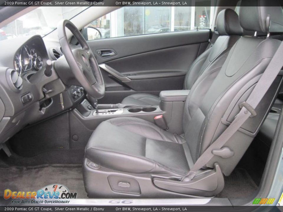 2009 Pontiac G6 GT Coupe Silver Green Metallic / Ebony Photo #9