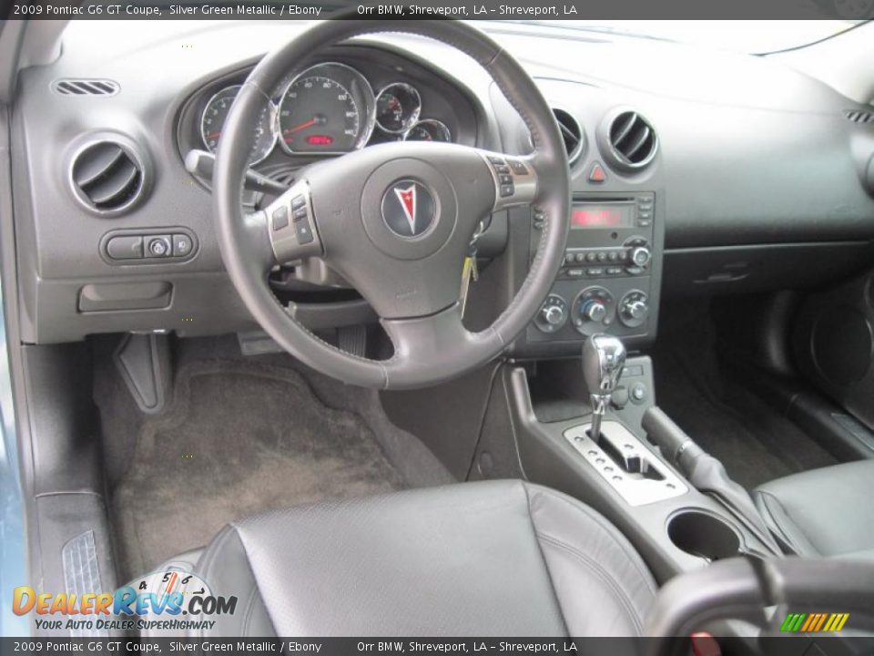 2009 Pontiac G6 GT Coupe Silver Green Metallic / Ebony Photo #11