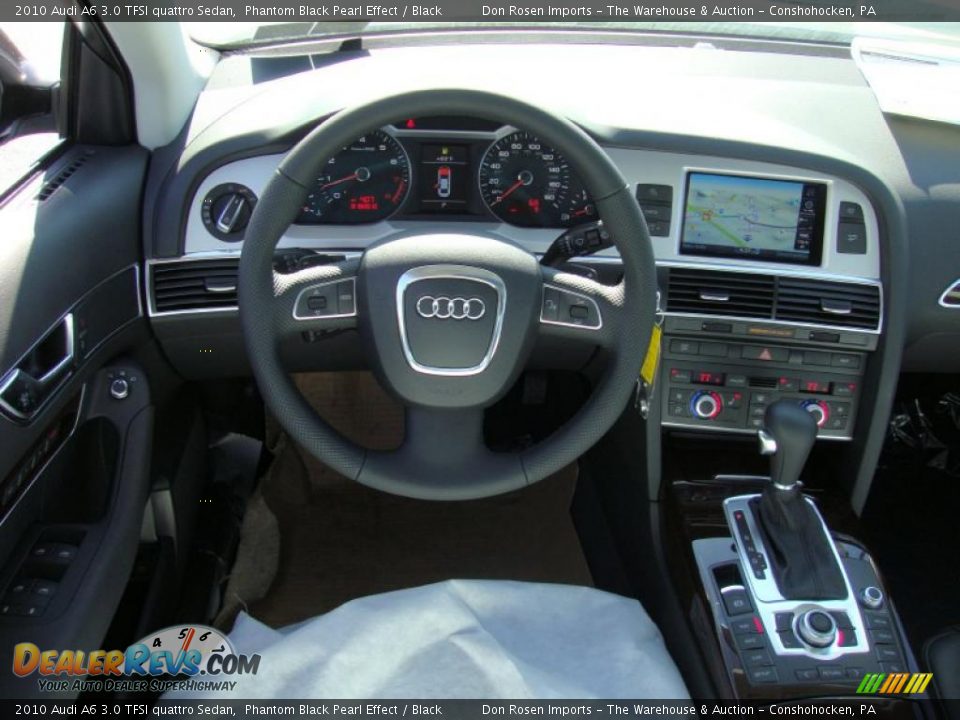 2010 Audi A6 3.0 TFSI quattro Sedan Phantom Black Pearl Effect / Black Photo #26