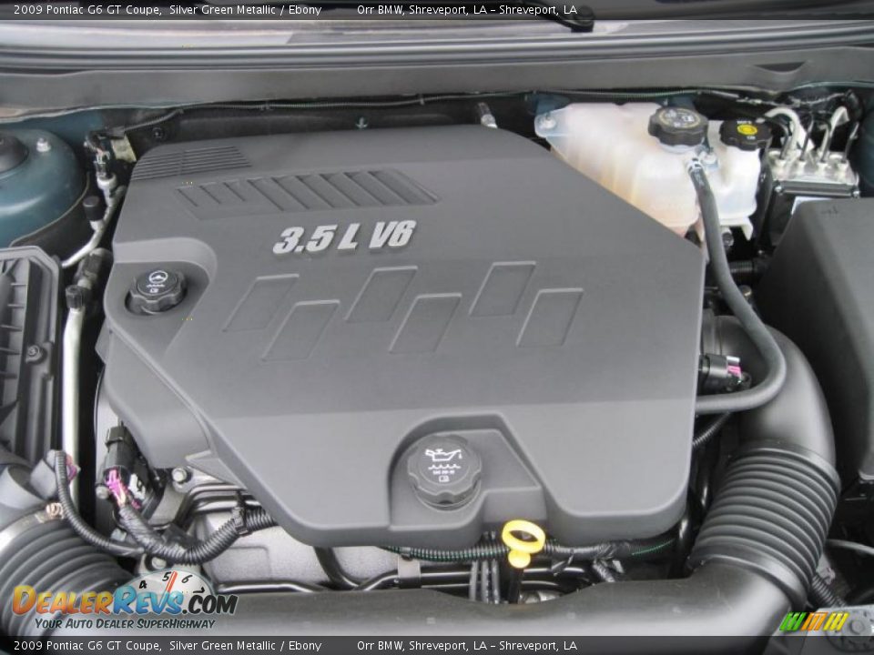 2009 Pontiac G6 GT Coupe Silver Green Metallic / Ebony Photo #14