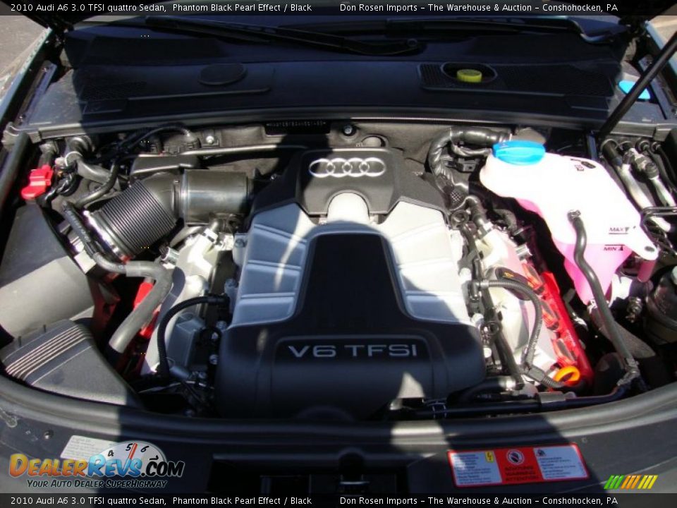 2010 Audi A6 3.0 TFSI quattro Sedan Phantom Black Pearl Effect / Black Photo #29