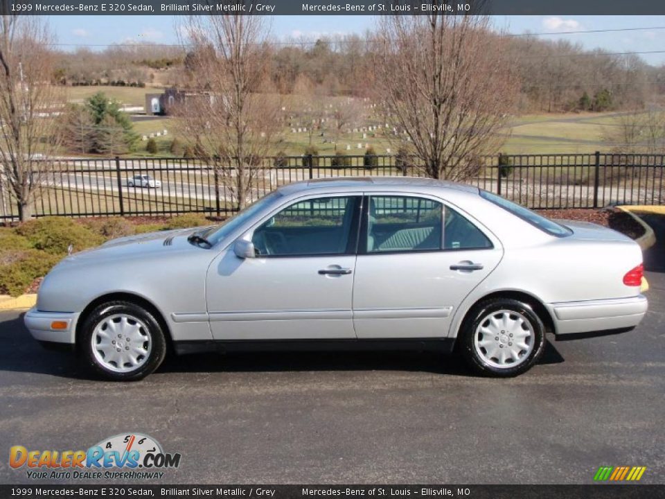 1999 Mercedes-Benz E 320 Sedan Brilliant Silver Metallic / Grey Photo #7
