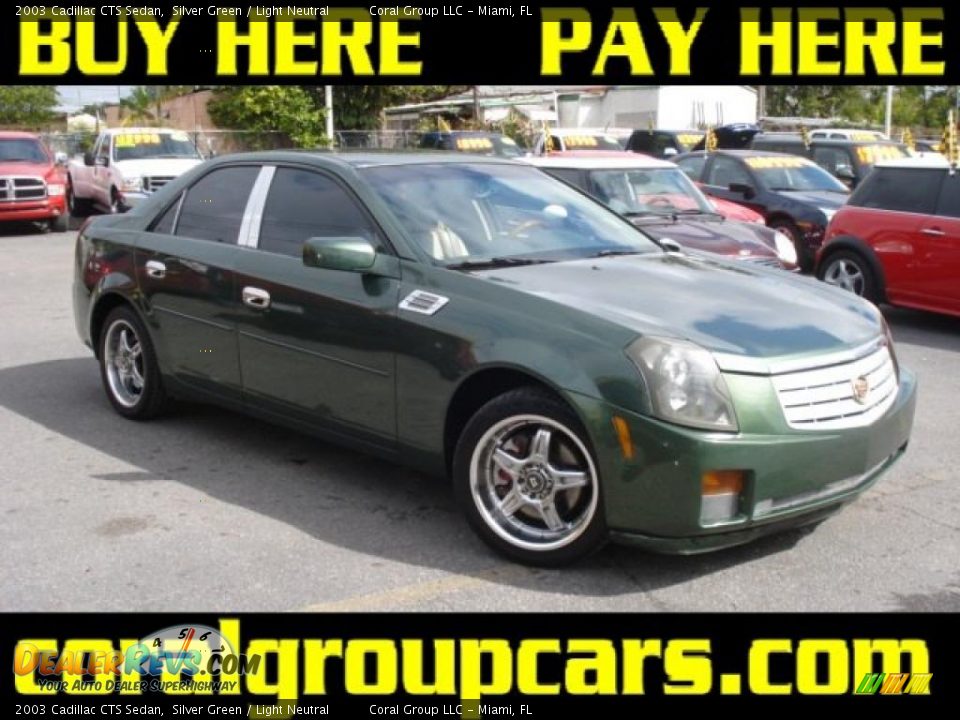 2003 Cadillac CTS Sedan Silver Green / Light Neutral Photo #1