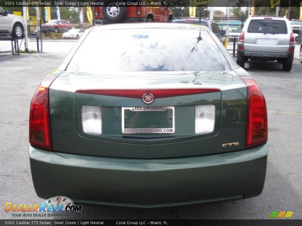 2003 Cadillac CTS Sedan Silver Green / Light Neutral Photo #5