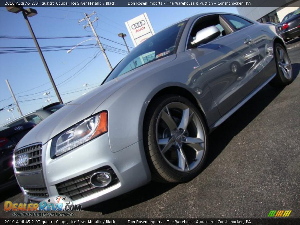 2010 Audi A5 2.0T quattro Coupe Ice Silver Metallic / Black Photo #1