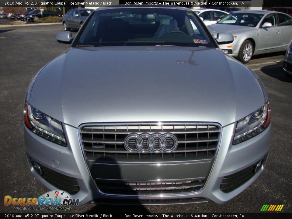 2010 Audi A5 2.0T quattro Coupe Ice Silver Metallic / Black Photo #3
