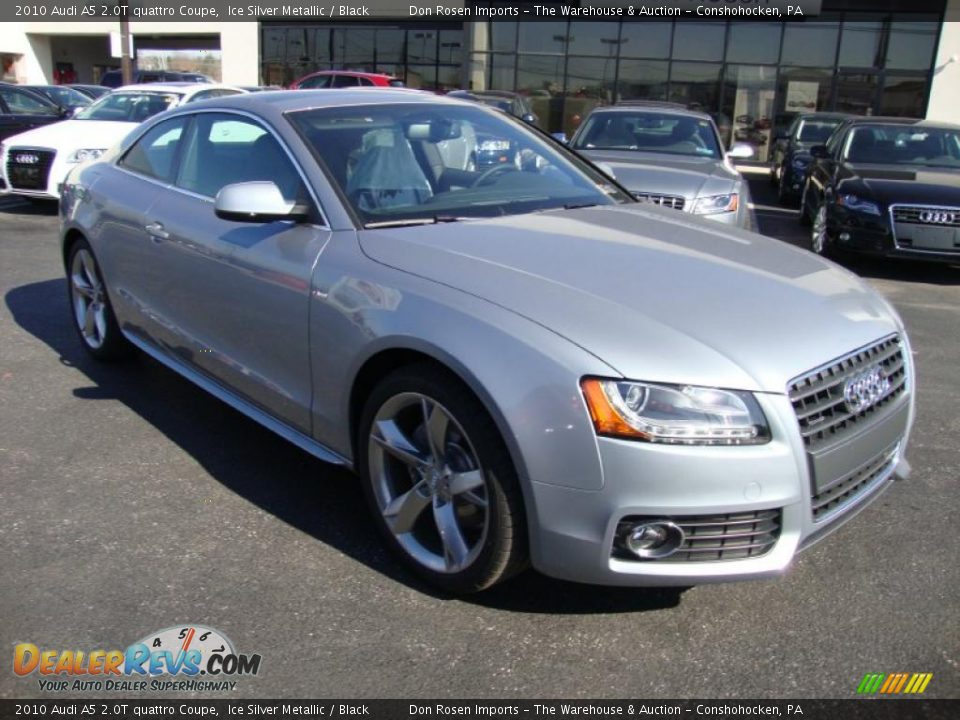 2010 Audi A5 2.0T quattro Coupe Ice Silver Metallic / Black Photo #4