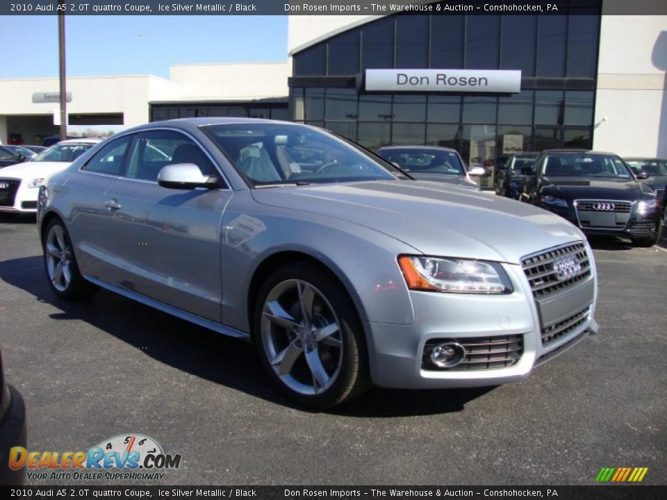 2010 Audi A5 2.0T quattro Coupe Ice Silver Metallic / Black Photo #5