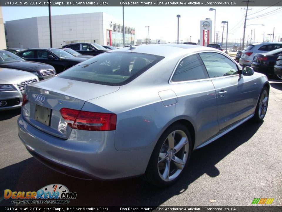 2010 Audi A5 2.0T quattro Coupe Ice Silver Metallic / Black Photo #7