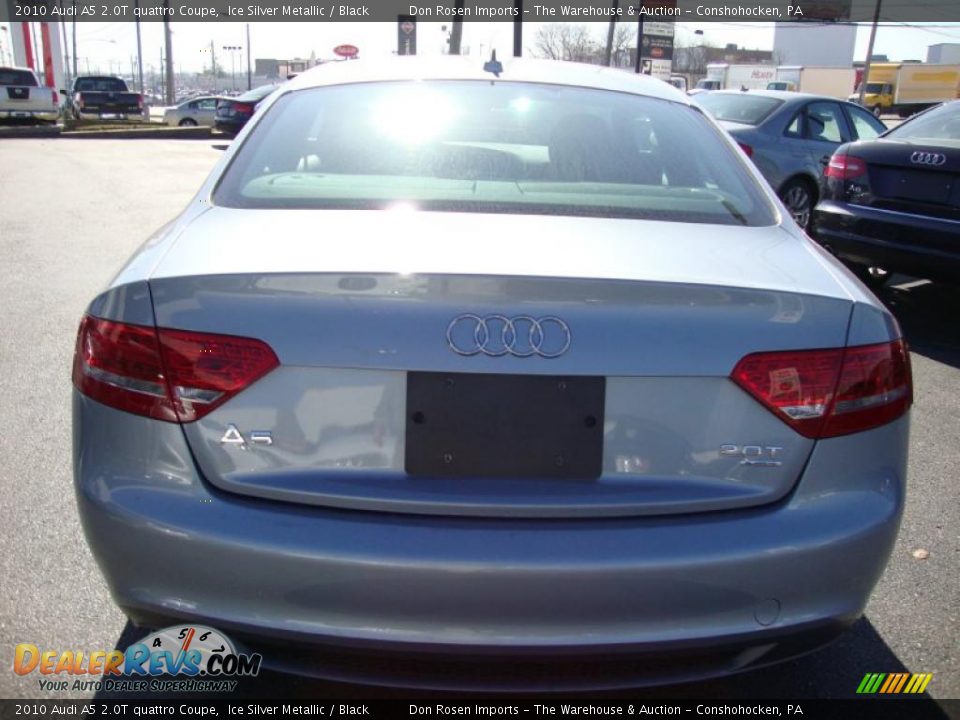 2010 Audi A5 2.0T quattro Coupe Ice Silver Metallic / Black Photo #8