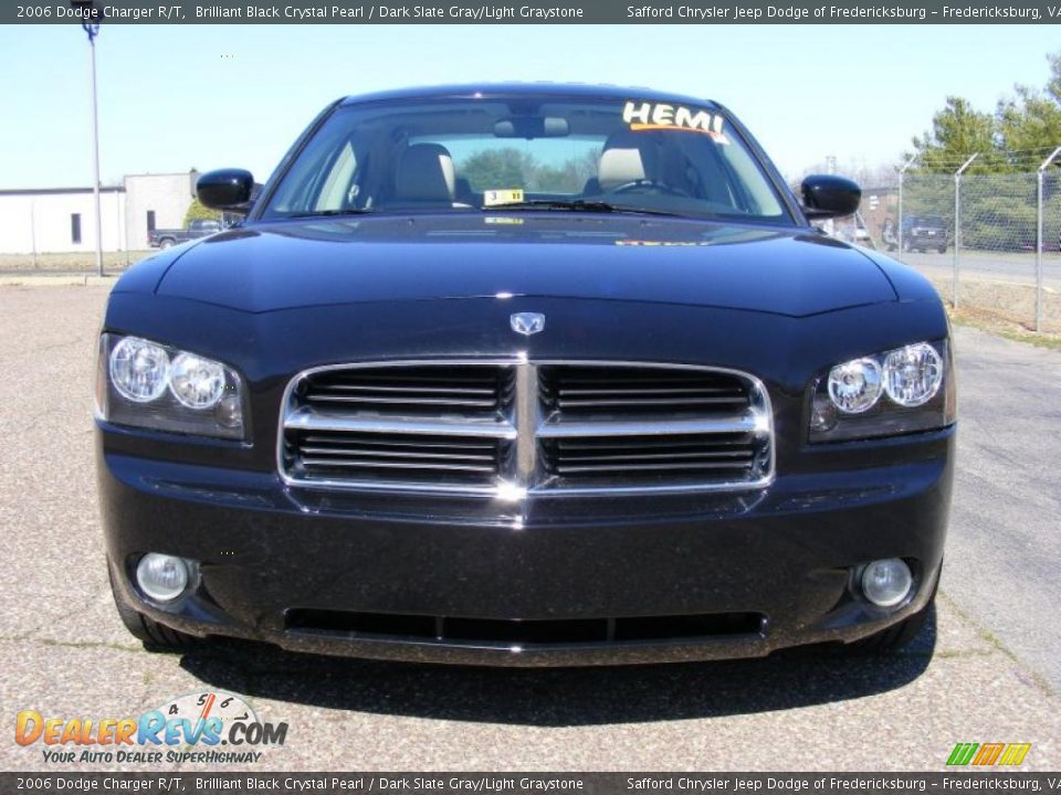 2006 Dodge Charger R/T Brilliant Black Crystal Pearl / Dark Slate Gray/Light Graystone Photo #2