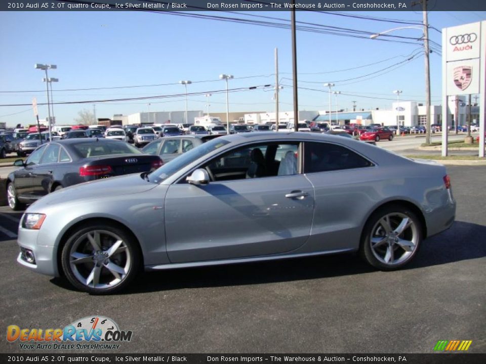 2010 Audi A5 2.0T quattro Coupe Ice Silver Metallic / Black Photo #10