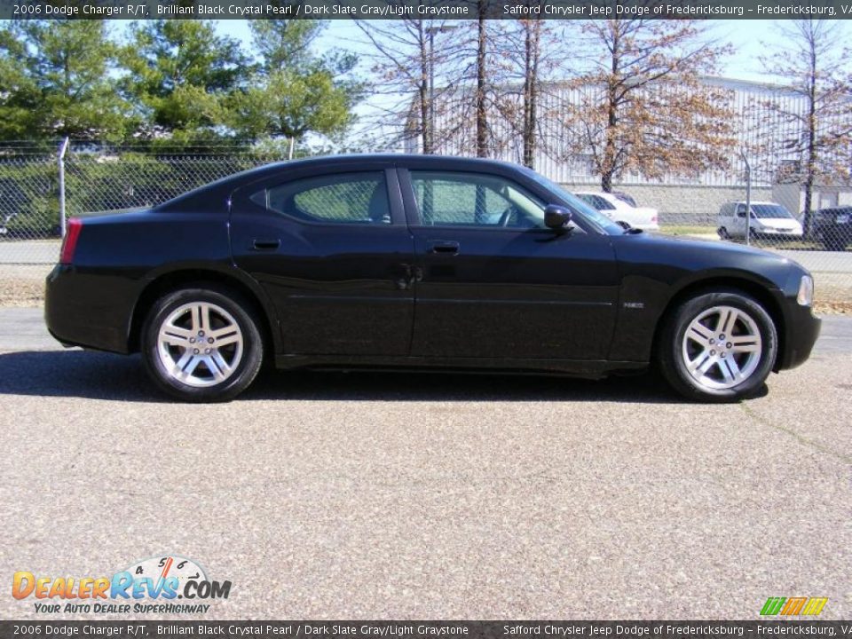 2006 Dodge Charger R/T Brilliant Black Crystal Pearl / Dark Slate Gray/Light Graystone Photo #4