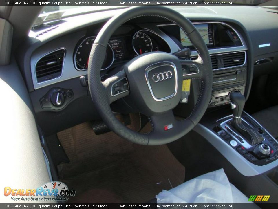 2010 Audi A5 2.0T quattro Coupe Ice Silver Metallic / Black Photo #11