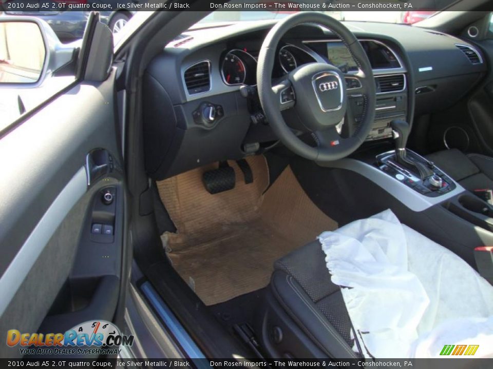 2010 Audi A5 2.0T quattro Coupe Ice Silver Metallic / Black Photo #12