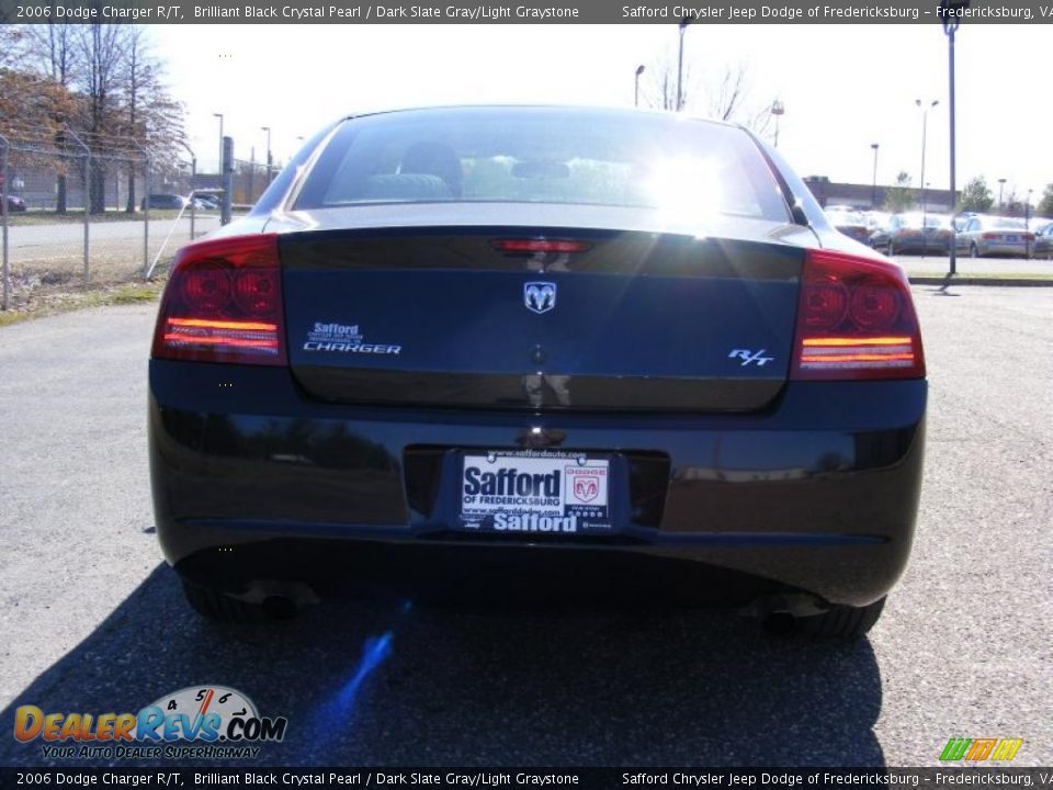 2006 Dodge Charger R/T Brilliant Black Crystal Pearl / Dark Slate Gray/Light Graystone Photo #6