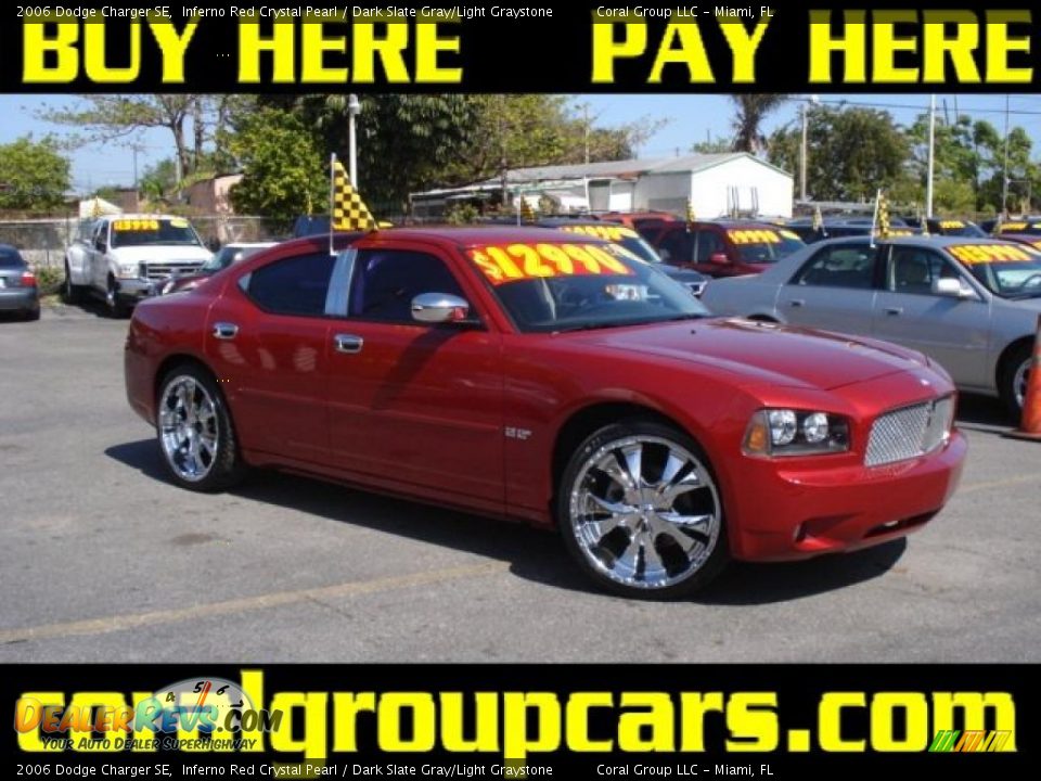 2006 Dodge Charger SE Inferno Red Crystal Pearl / Dark Slate Gray/Light Graystone Photo #1