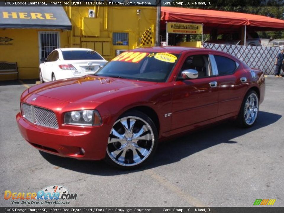 2006 Dodge Charger SE Inferno Red Crystal Pearl / Dark Slate Gray/Light Graystone Photo #3