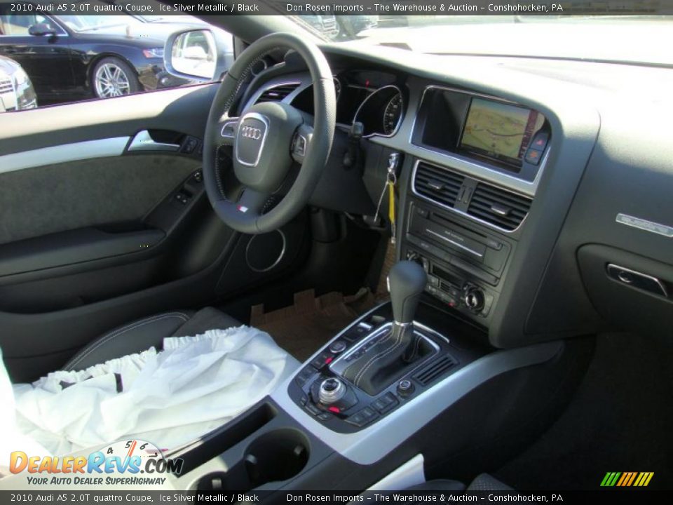 2010 Audi A5 2.0T quattro Coupe Ice Silver Metallic / Black Photo #16