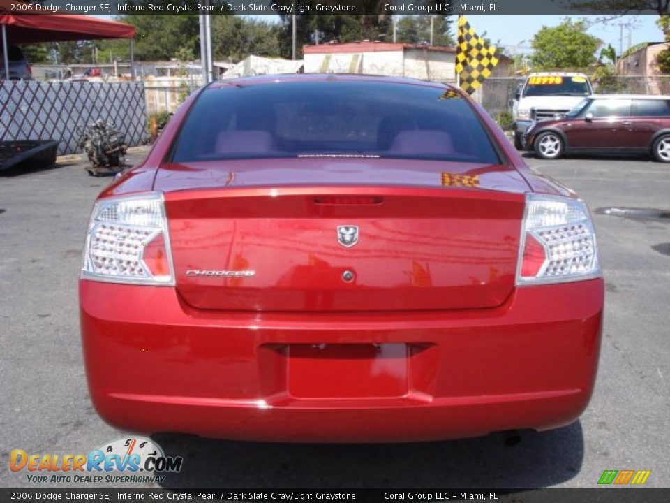 2006 Dodge Charger SE Inferno Red Crystal Pearl / Dark Slate Gray/Light Graystone Photo #5