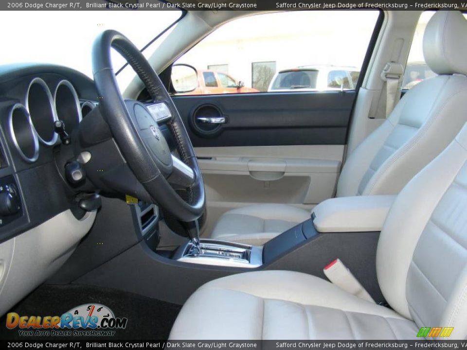 2006 Dodge Charger R/T Brilliant Black Crystal Pearl / Dark Slate Gray/Light Graystone Photo #13