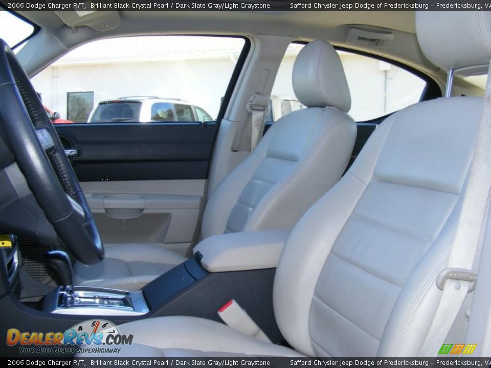 2006 Dodge Charger R/T Brilliant Black Crystal Pearl / Dark Slate Gray/Light Graystone Photo #14