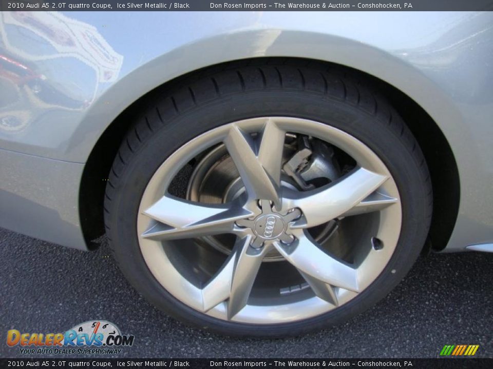 2010 Audi A5 2.0T quattro Coupe Ice Silver Metallic / Black Photo #23