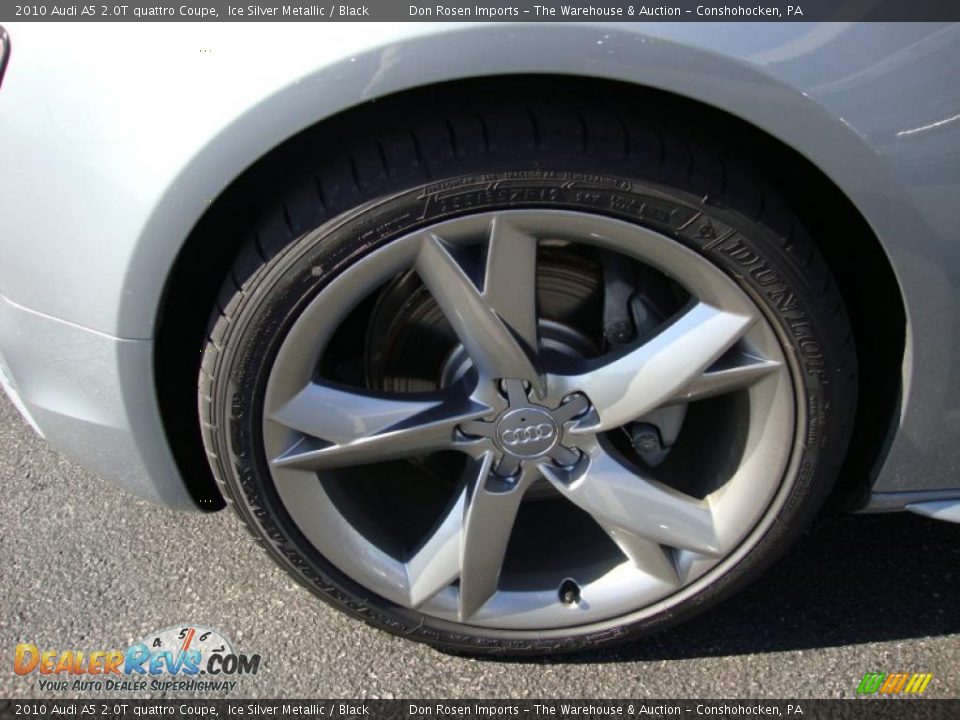 2010 Audi A5 2.0T quattro Coupe Ice Silver Metallic / Black Photo #25