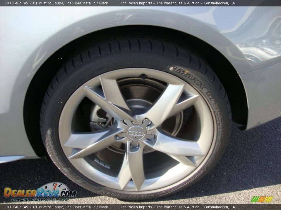 2010 Audi A5 2.0T quattro Coupe Ice Silver Metallic / Black Photo #26