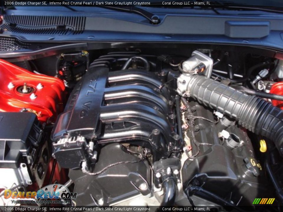 2006 Dodge Charger SE Inferno Red Crystal Pearl / Dark Slate Gray/Light Graystone Photo #14