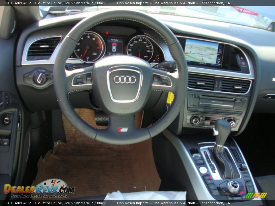 2010 Audi A5 2.0T quattro Coupe Ice Silver Metallic / Black Photo #28