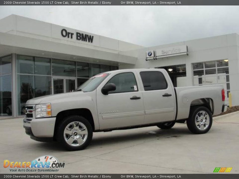 2009 Chevrolet Silverado 1500 LT Crew Cab Silver Birch Metallic / Ebony Photo #1