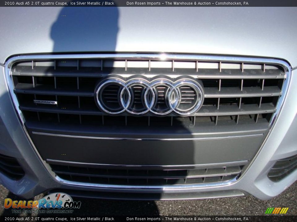 2010 Audi A5 2.0T quattro Coupe Ice Silver Metallic / Black Photo #32