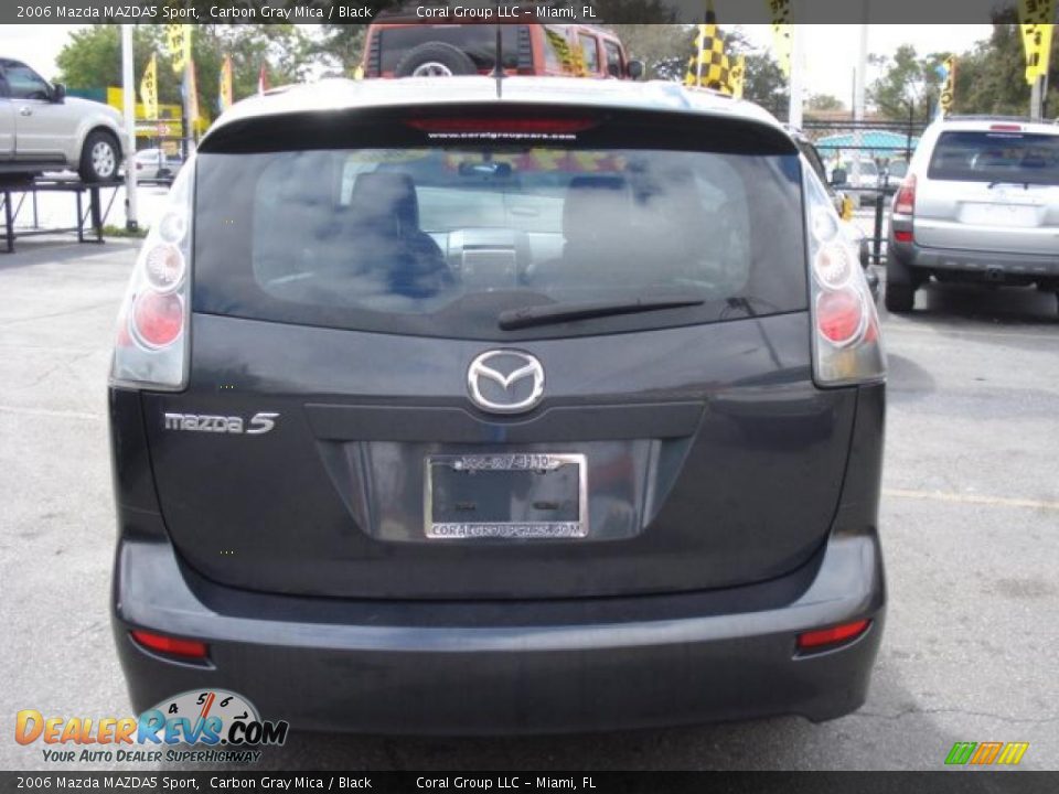 2006 Mazda MAZDA5 Sport Carbon Gray Mica / Black Photo #5