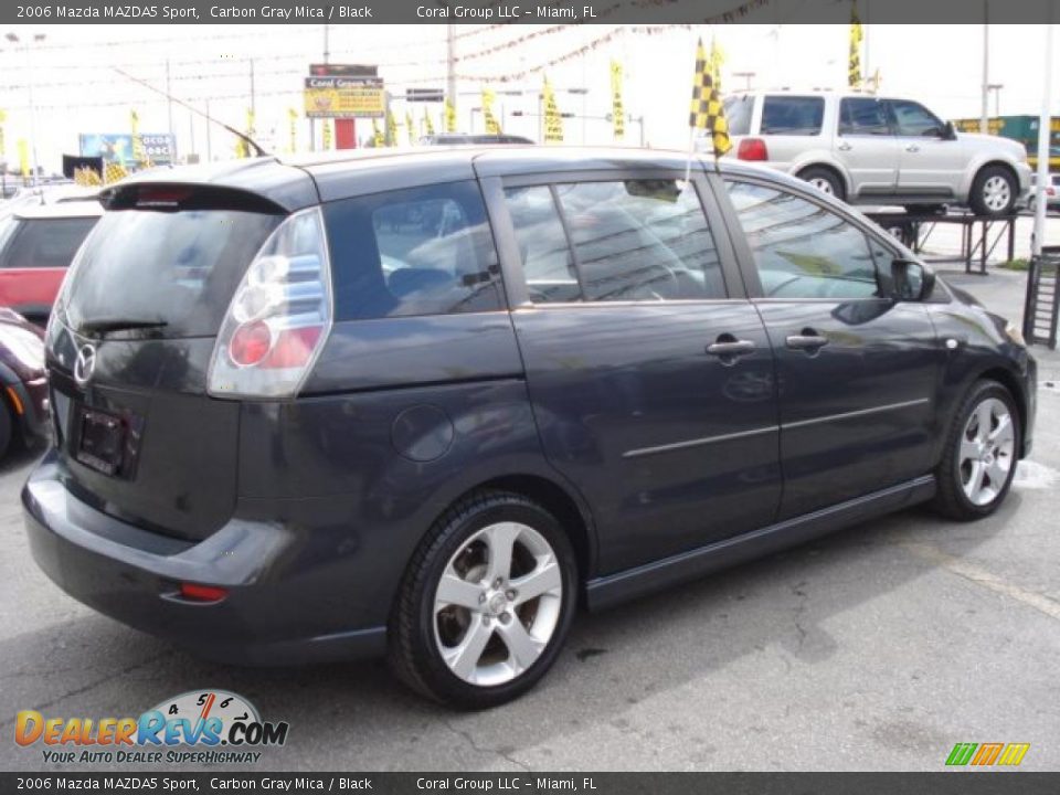 2006 Mazda MAZDA5 Sport Carbon Gray Mica / Black Photo #6