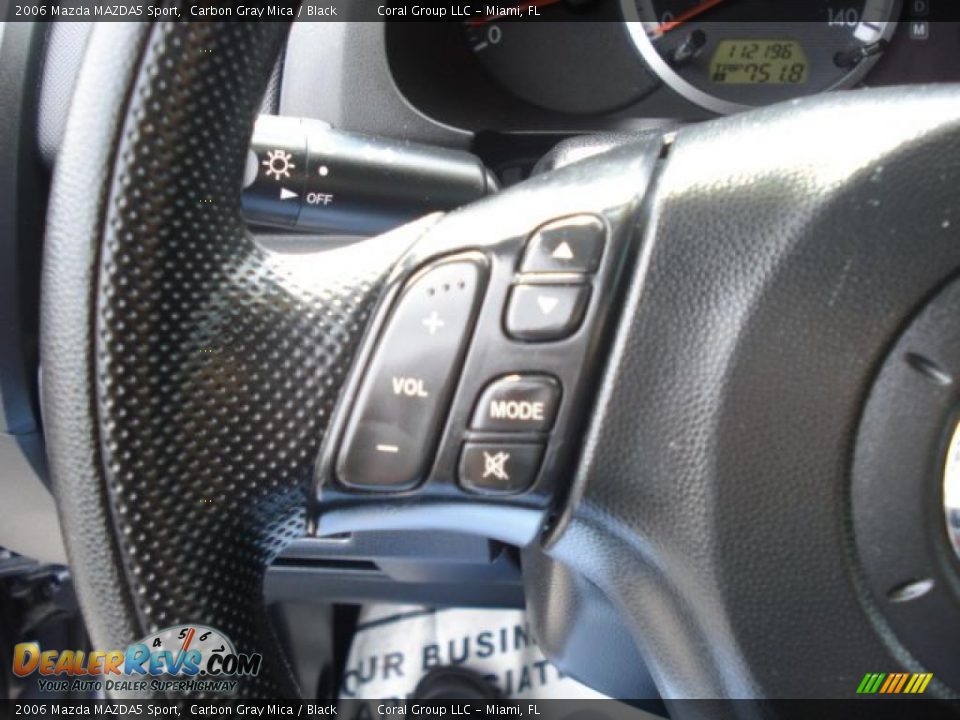 2006 Mazda MAZDA5 Sport Carbon Gray Mica / Black Photo #16