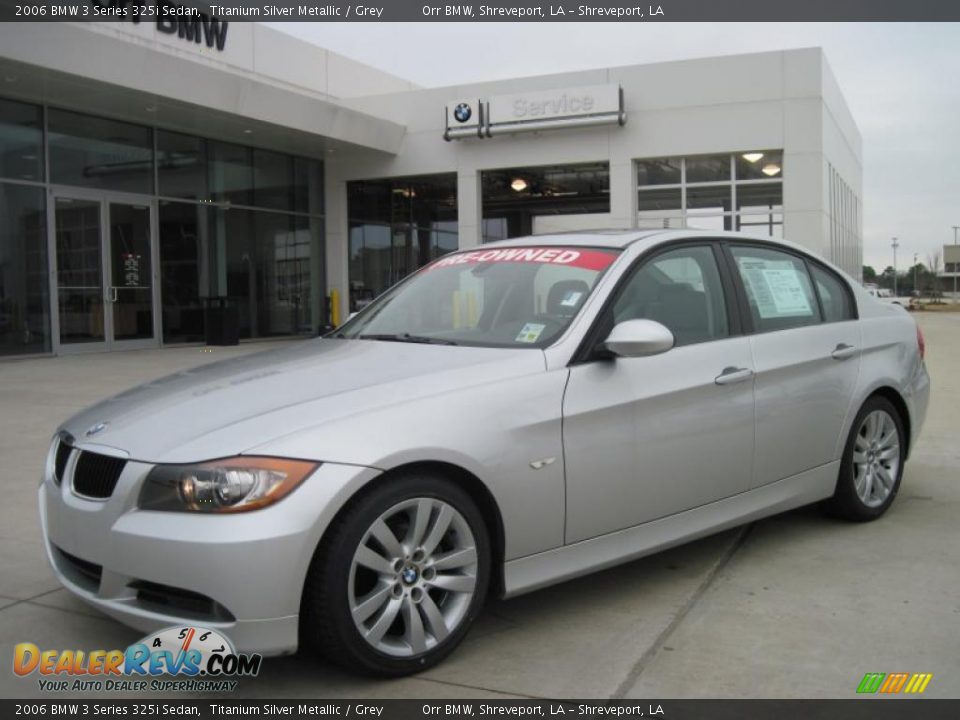 2006 BMW 3 Series 325i Sedan Titanium Silver Metallic / Grey Photo #1