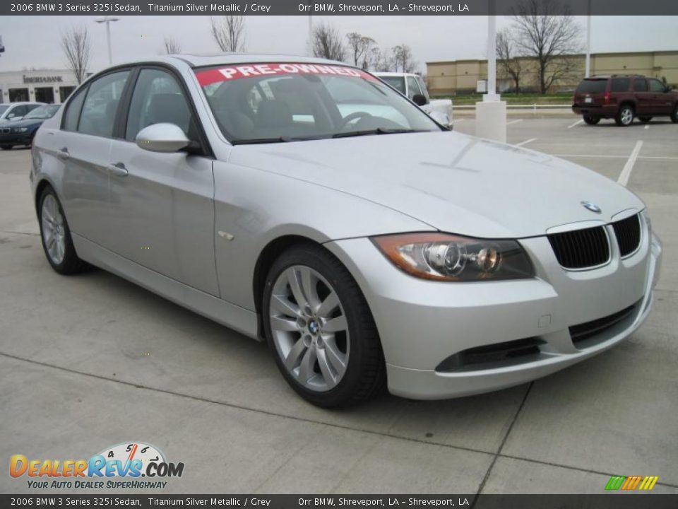 2006 BMW 3 Series 325i Sedan Titanium Silver Metallic / Grey Photo #2