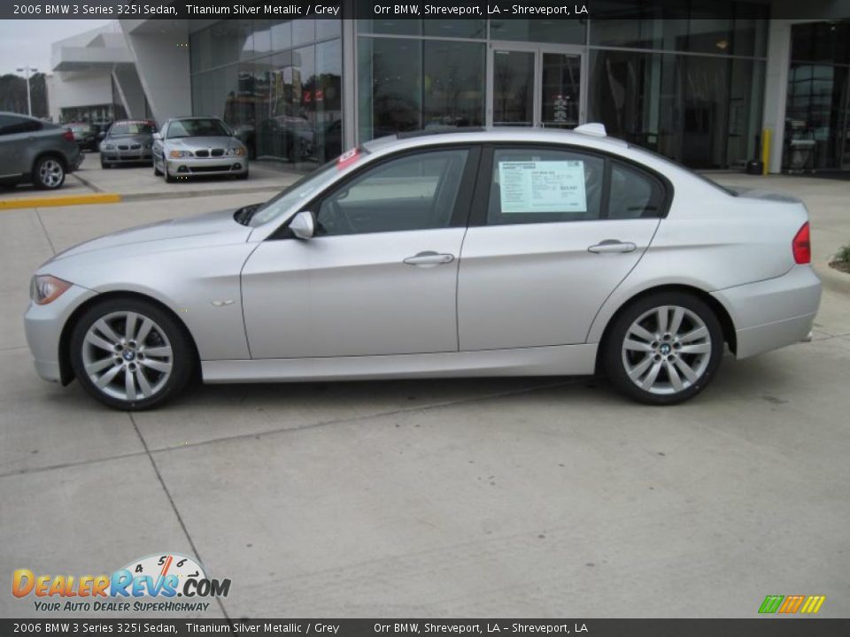 2006 BMW 3 Series 325i Sedan Titanium Silver Metallic / Grey Photo #3