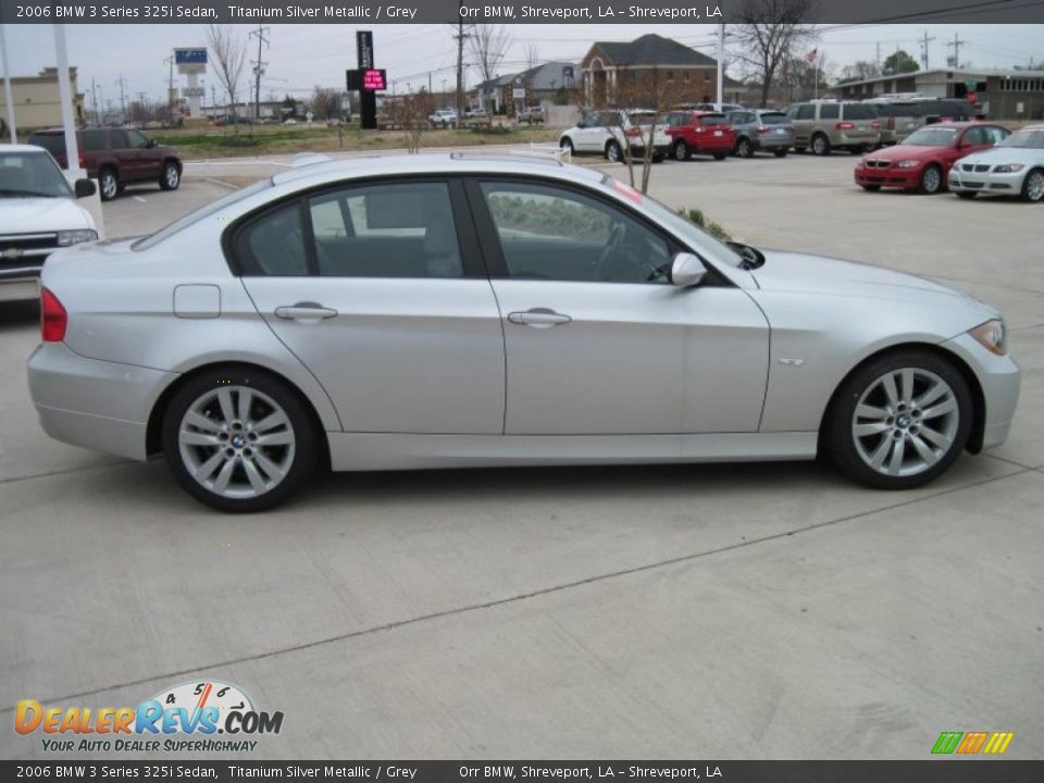 2006 BMW 3 Series 325i Sedan Titanium Silver Metallic / Grey Photo #4