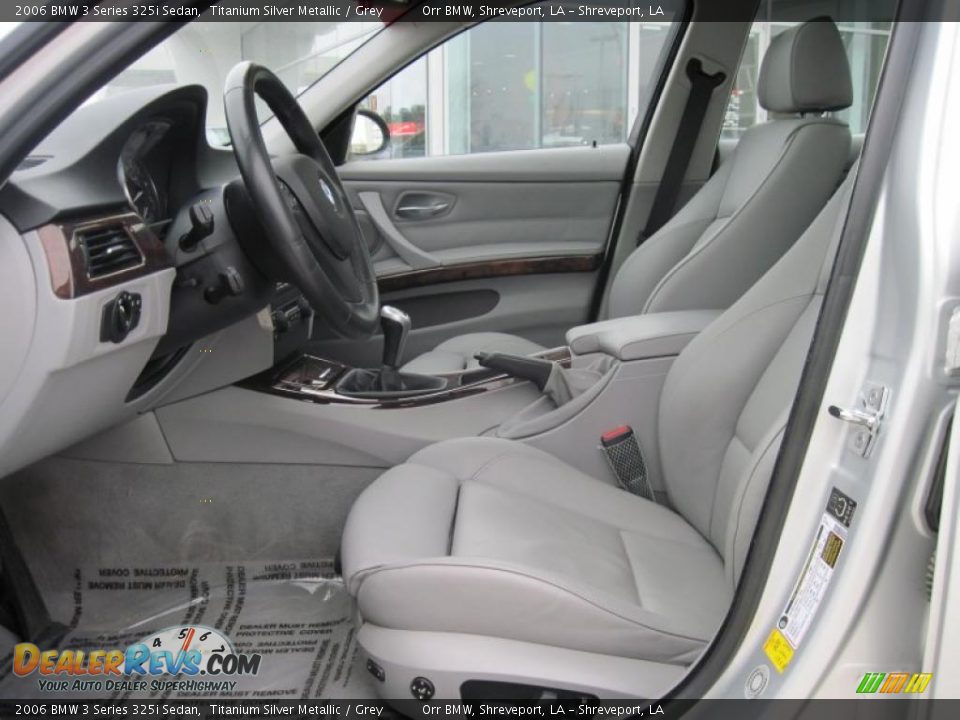 2006 BMW 3 Series 325i Sedan Titanium Silver Metallic / Grey Photo #9