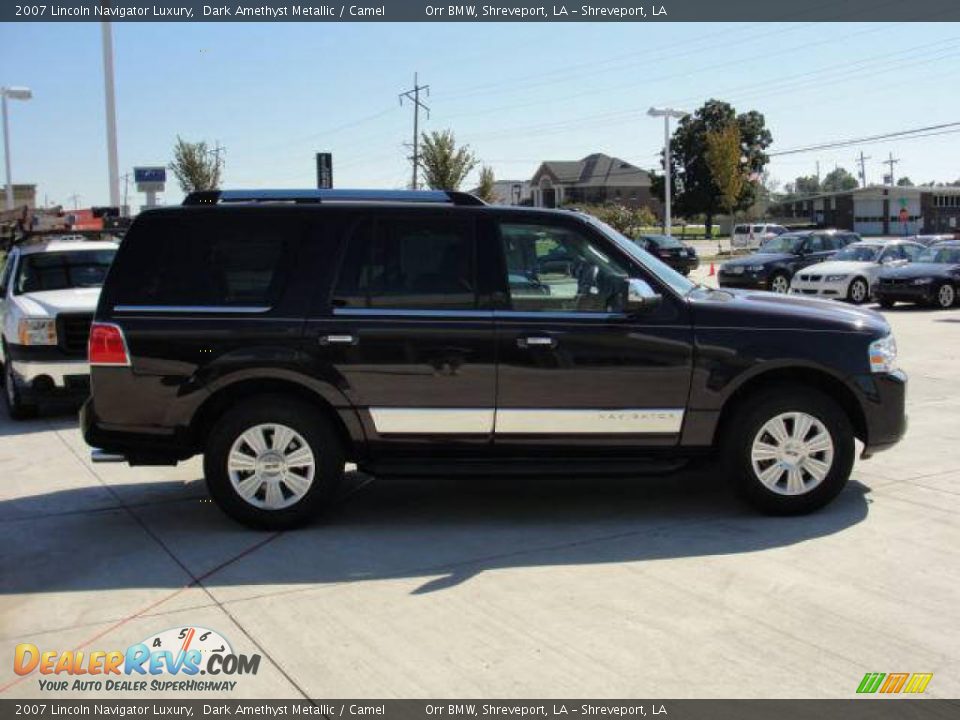 2007 Lincoln Navigator Luxury Dark Amethyst Metallic / Camel Photo #3