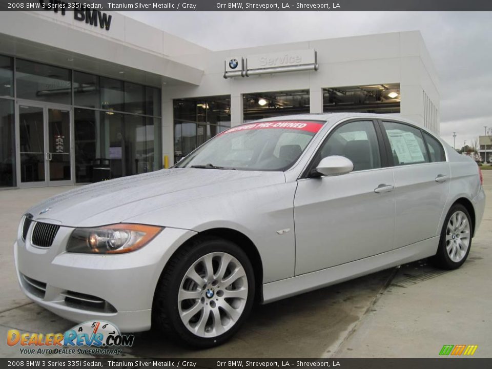 2008 BMW 3 Series 335i Sedan Titanium Silver Metallic / Gray Photo #1