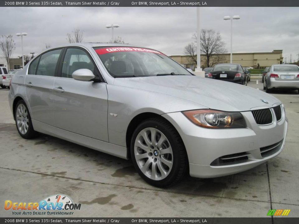 2008 BMW 3 Series 335i Sedan Titanium Silver Metallic / Gray Photo #2