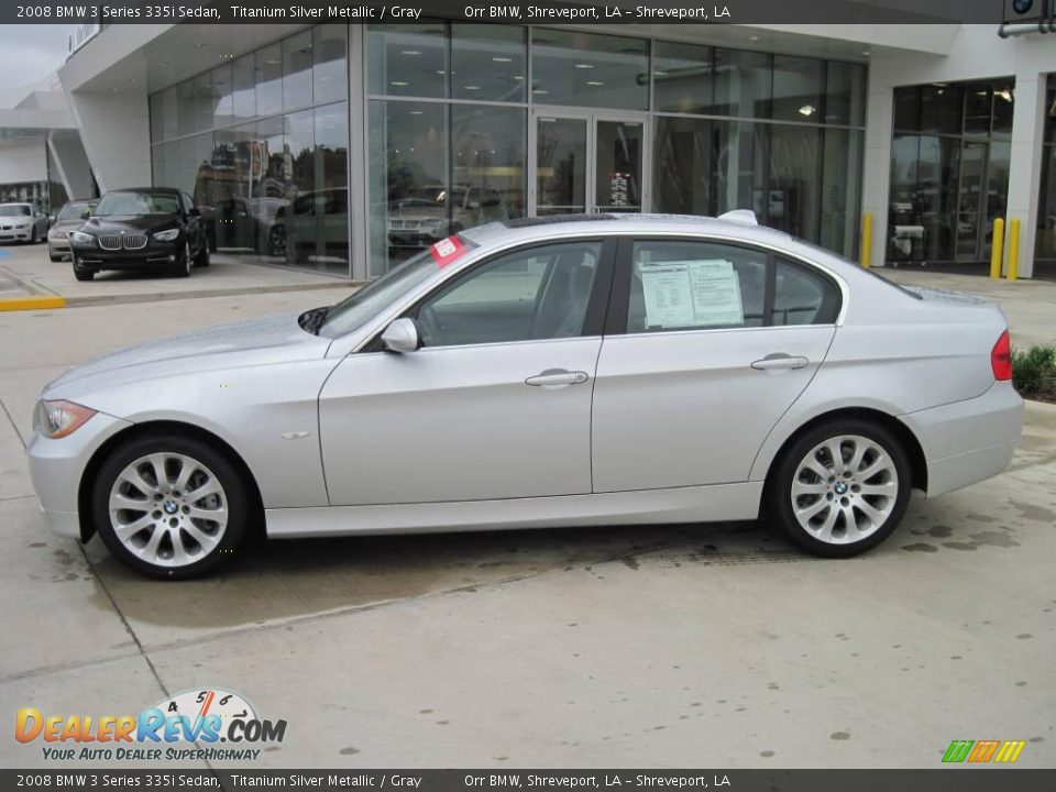 2008 BMW 3 Series 335i Sedan Titanium Silver Metallic / Gray Photo #3