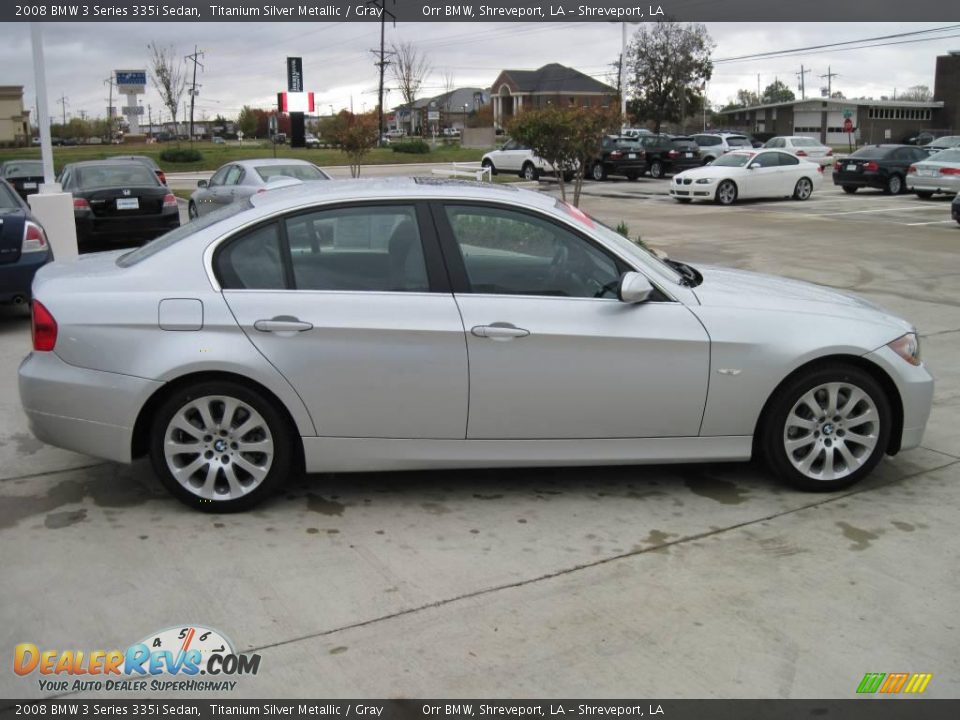 2008 BMW 3 Series 335i Sedan Titanium Silver Metallic / Gray Photo #4