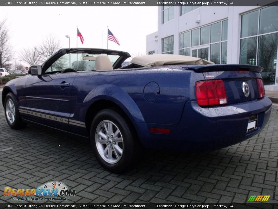 2008 Ford Mustang V6 Deluxe Convertible Vista Blue Metallic / Medium Parchment Photo #3