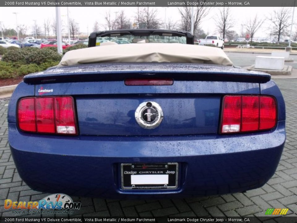 2008 Ford Mustang V6 Deluxe Convertible Vista Blue Metallic / Medium Parchment Photo #4