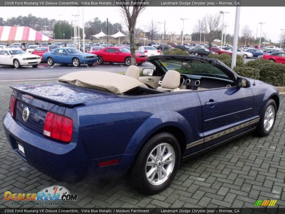 2008 Ford Mustang V6 Deluxe Convertible Vista Blue Metallic / Medium Parchment Photo #5